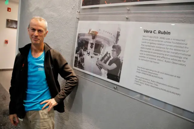 The deputy director of the Construction Project of the Vera Observatory C. Rubin, William or 'Mullane, poses during an interview on January 23, 2024